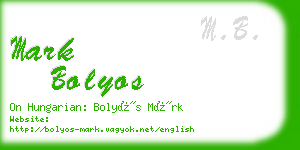 mark bolyos business card